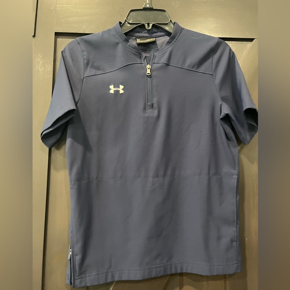 Youth Medium Navy Under Armour Baseball Pullover (only worn couple times)